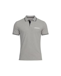 Grey Polo T-shirt with Contrast Tipping