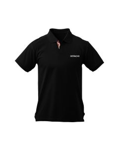Black Polo with Red Checks Placket