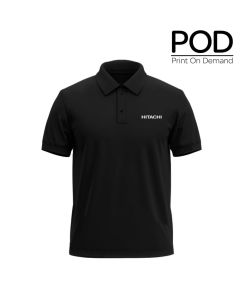 Jacquard Solid Black Polo T-shirt