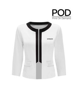 Mandarin Collar Front Open Blazer